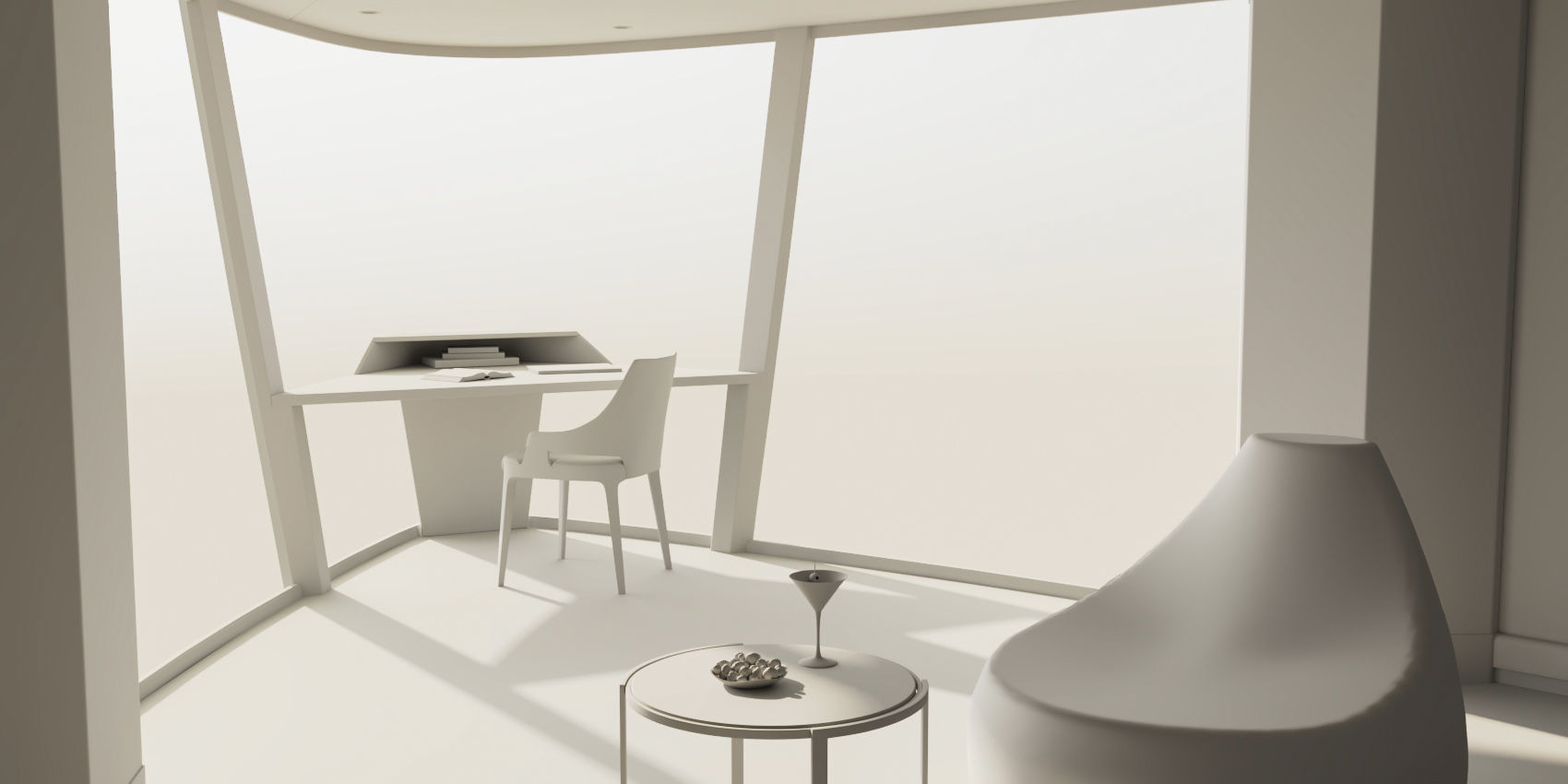 Yacht interior - bedroom 3D model_10