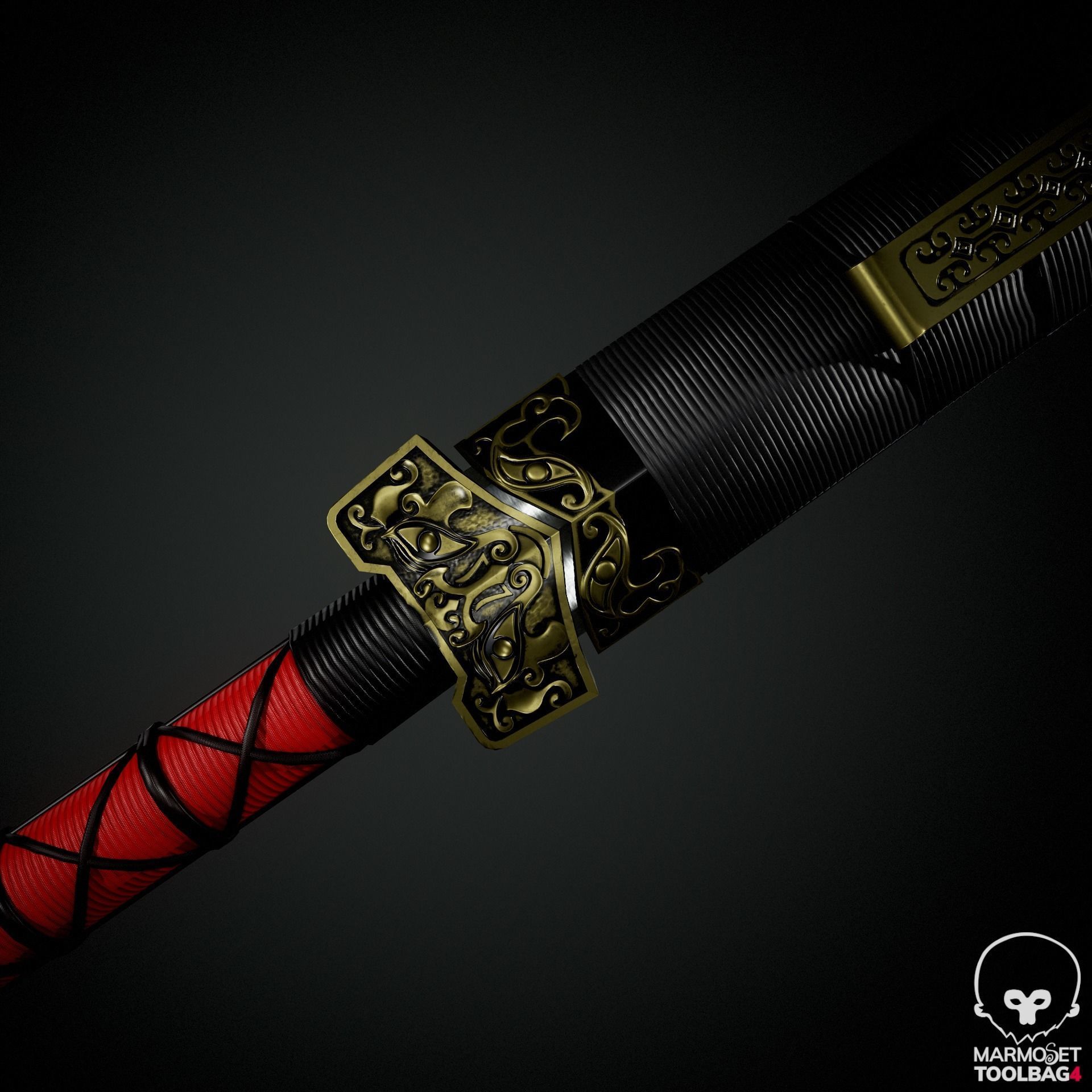 HanJian Sword Low-poly 3D model_4