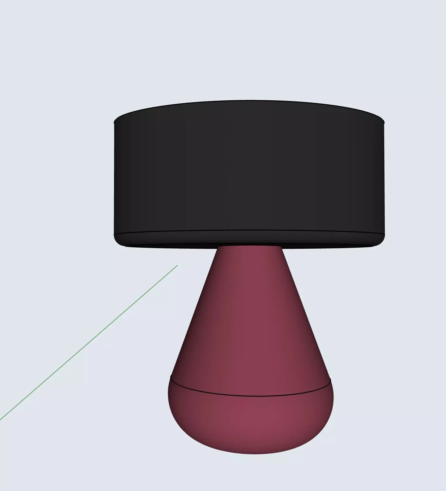 OvalLamp table lamp with shade 3D print model