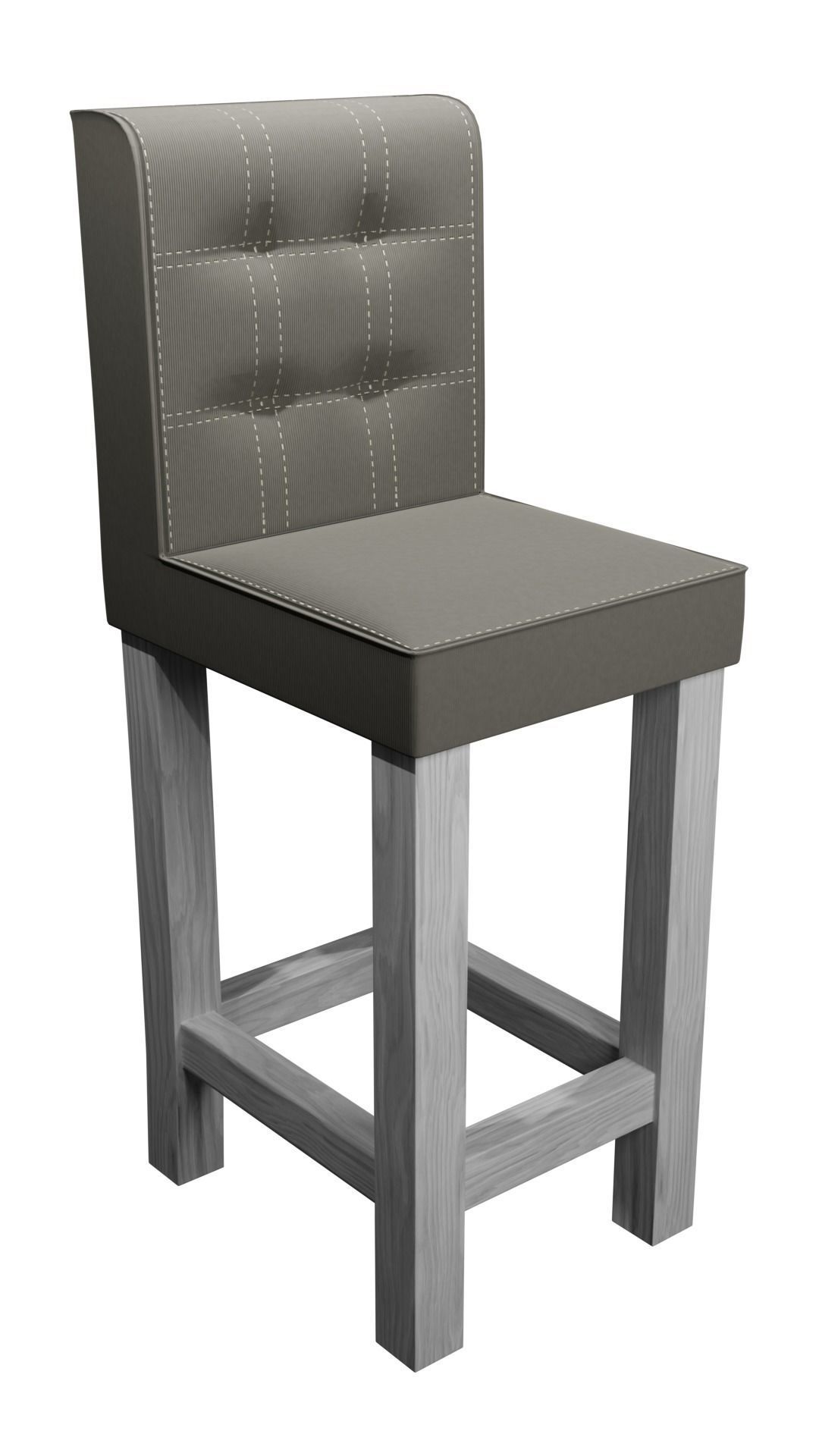 High Chair Low-poly 3D model_1