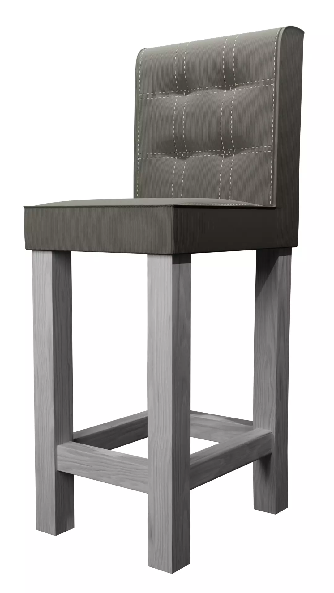 High Chair Low-poly 3D model_0