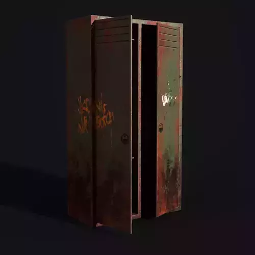 Metal painted vintage wardrobe