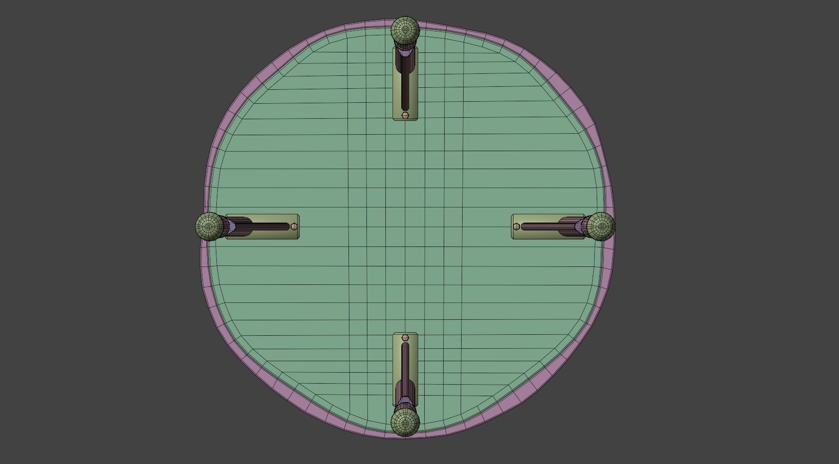 Wooden Coffe Table Low-Poly PBR Game Ready 3D Model Low-poly 3D model_18