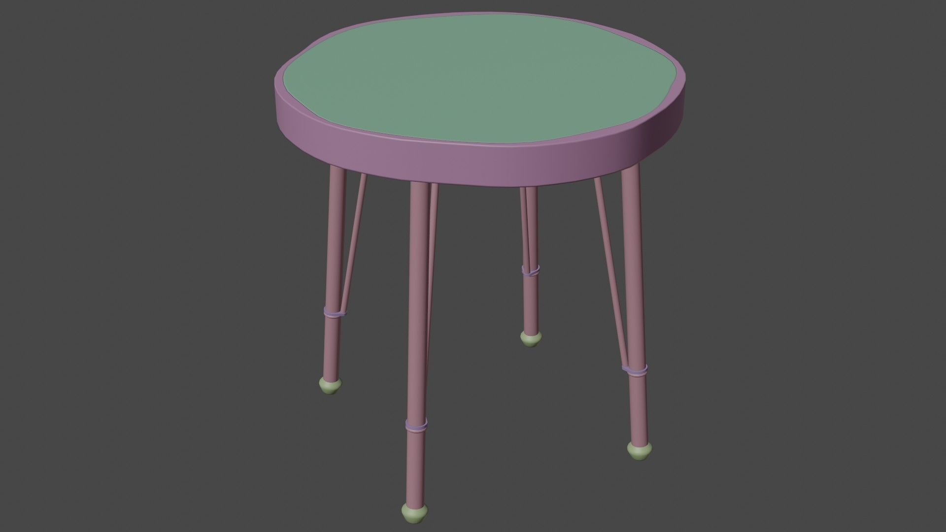 Wooden Coffe Table Low-Poly PBR Game Ready 3D Model Low-poly 3D model_11