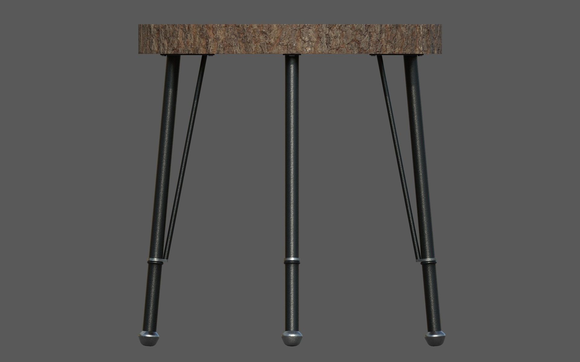 Wooden Coffe Table Low-Poly PBR Game Ready 3D Model Low-poly 3D model_7