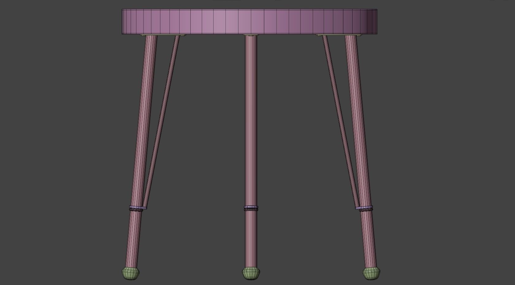 Wooden Coffe Table Low-Poly PBR Game Ready 3D Model Low-poly 3D model_15