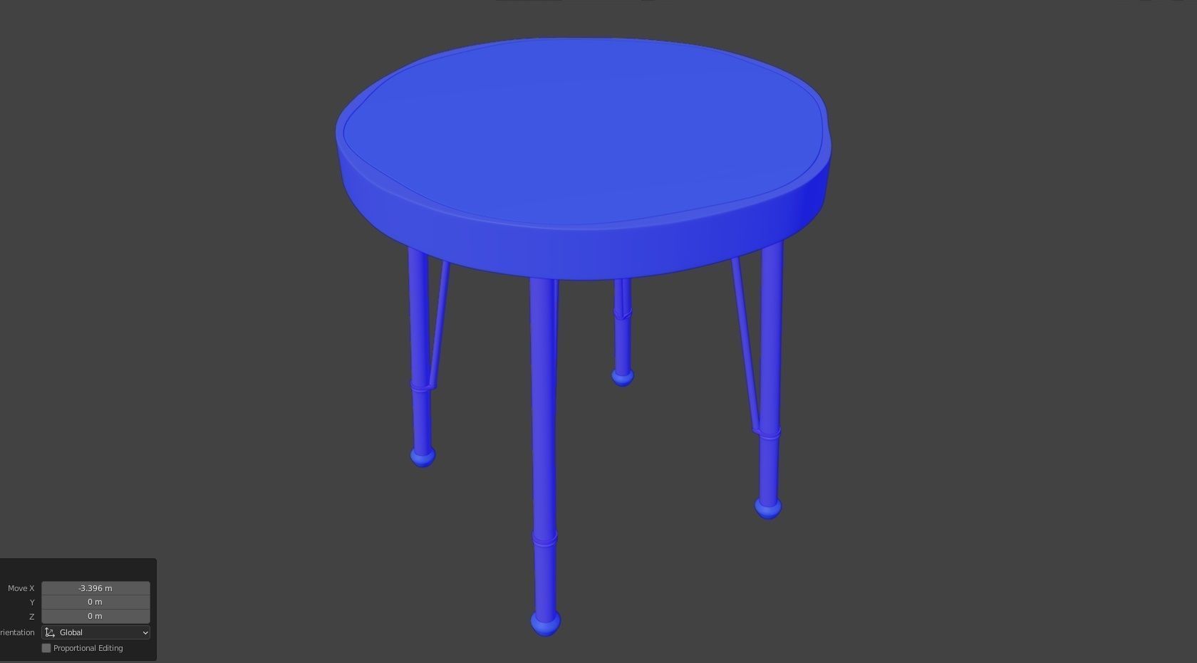 Wooden Coffe Table Low-Poly PBR Game Ready 3D Model Low-poly 3D model_13