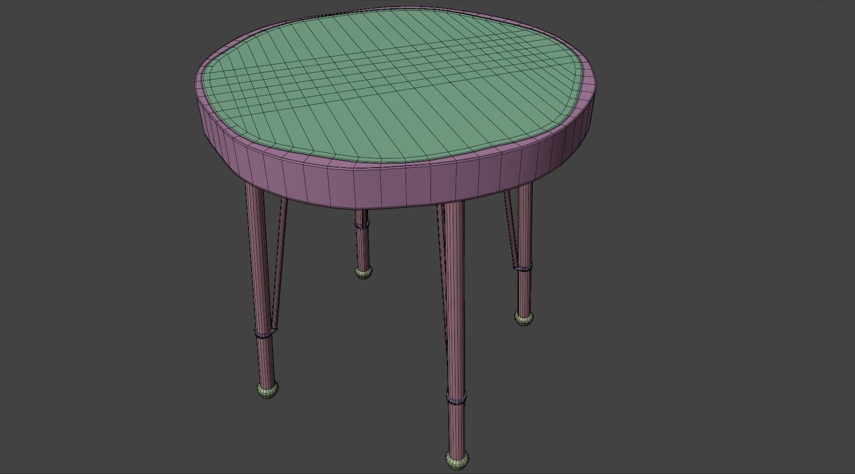 Wooden Coffe Table Low-Poly PBR Game Ready 3D Model Low-poly 3D model_14