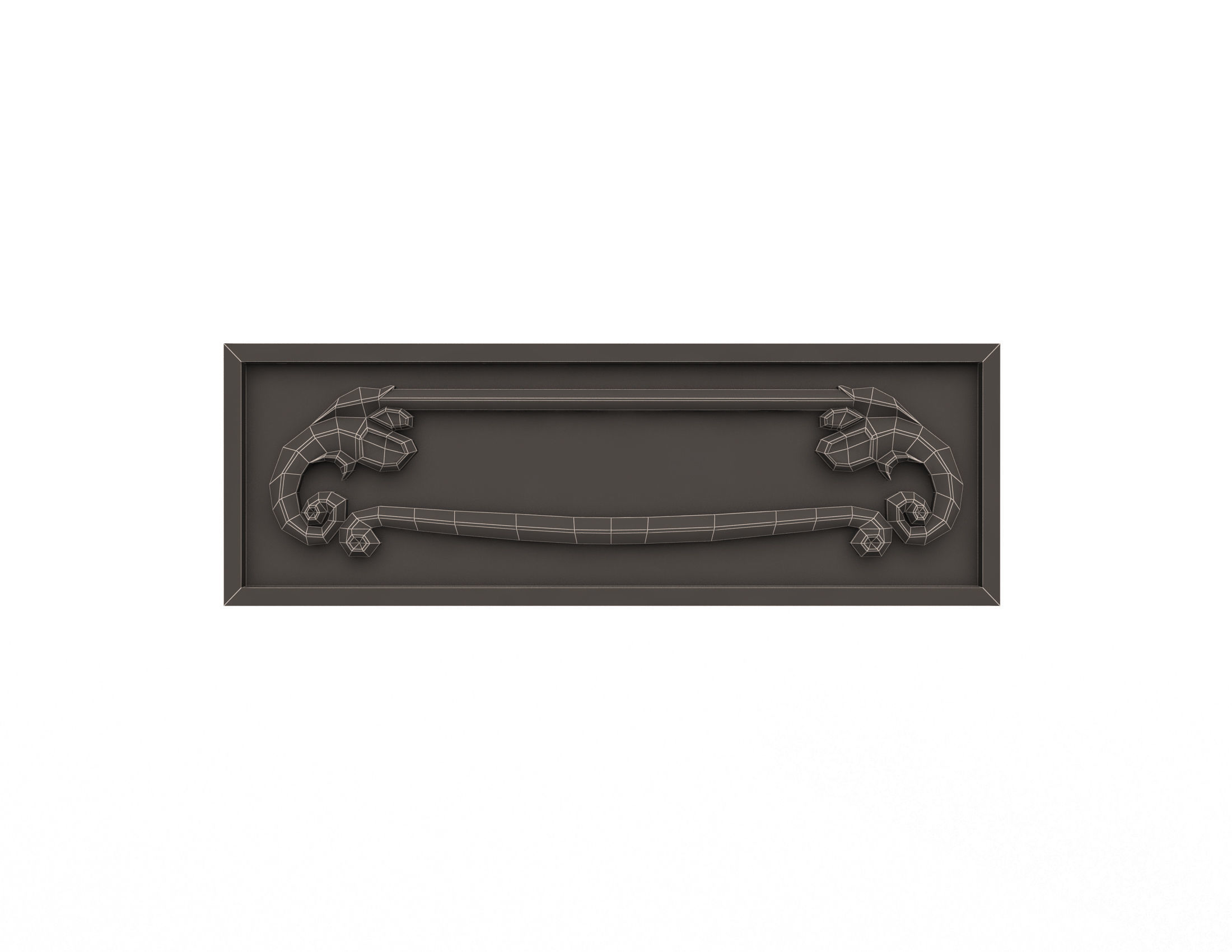 Kitchen Cabinet Door Classic 3 Low-poly 3D model_8