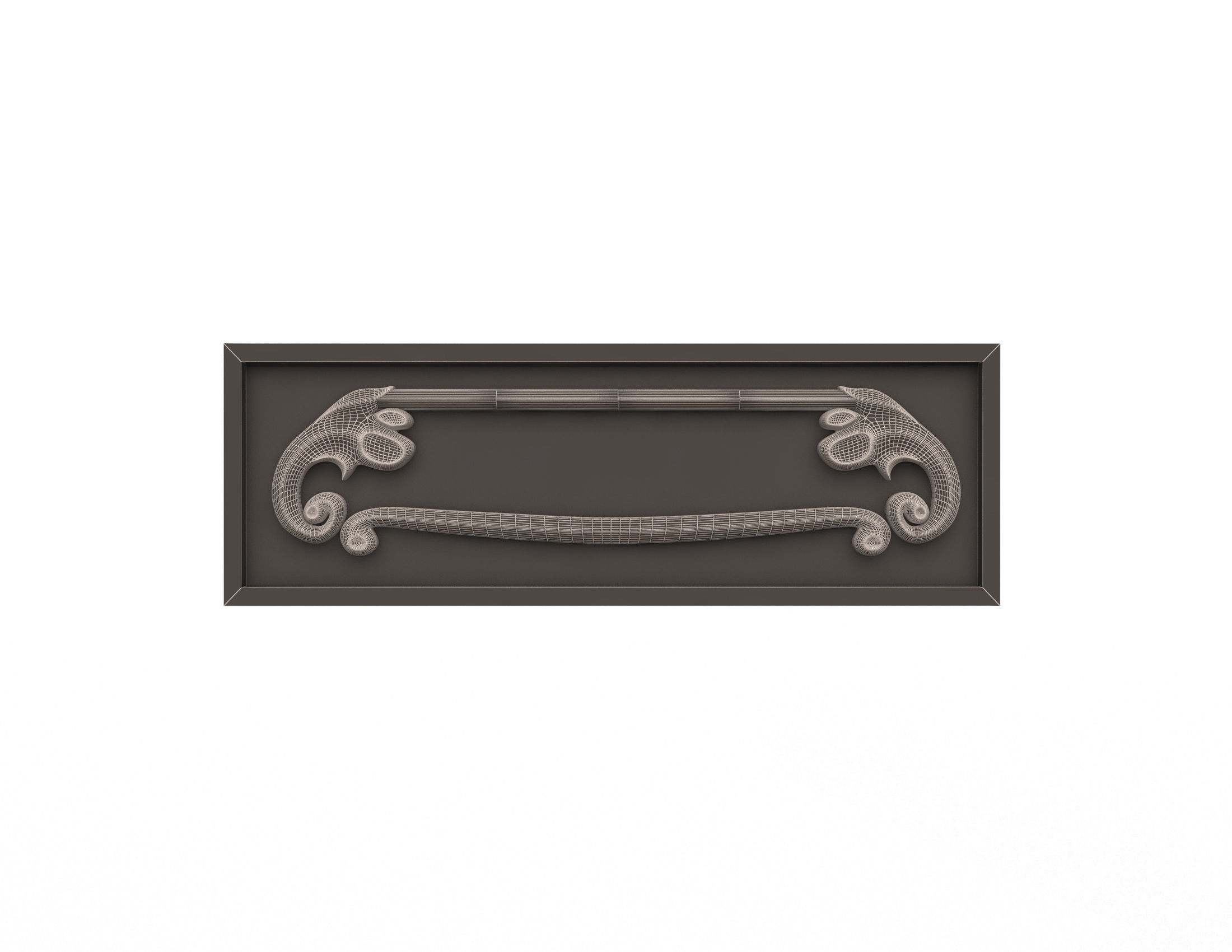Kitchen Cabinet Door Classic 3 Low-poly 3D model_4