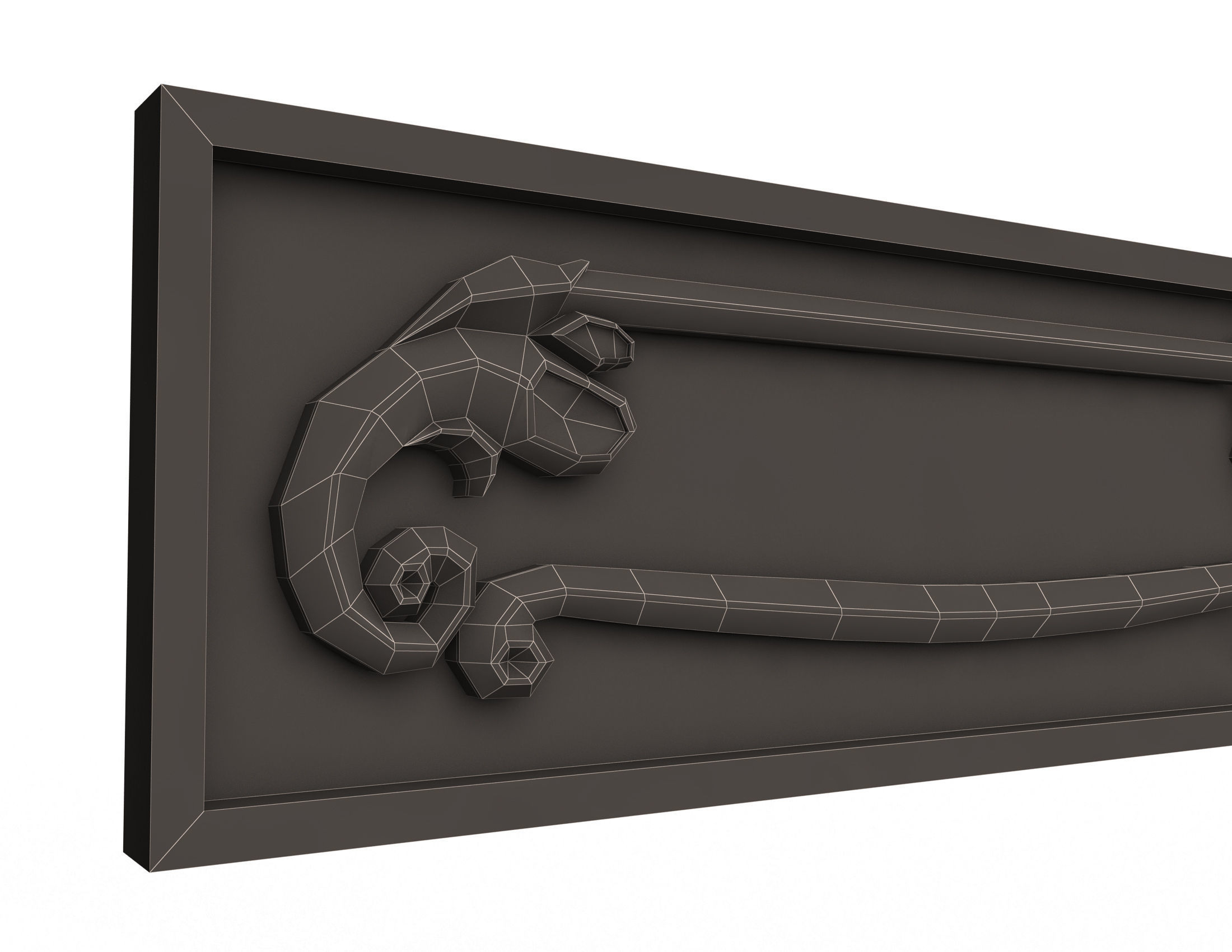 Kitchen Cabinet Door Classic 3 Low-poly 3D model_10