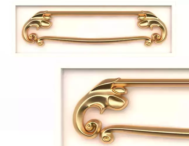 Kitchen Cabinet Door Classic 3 Low-poly 3D model