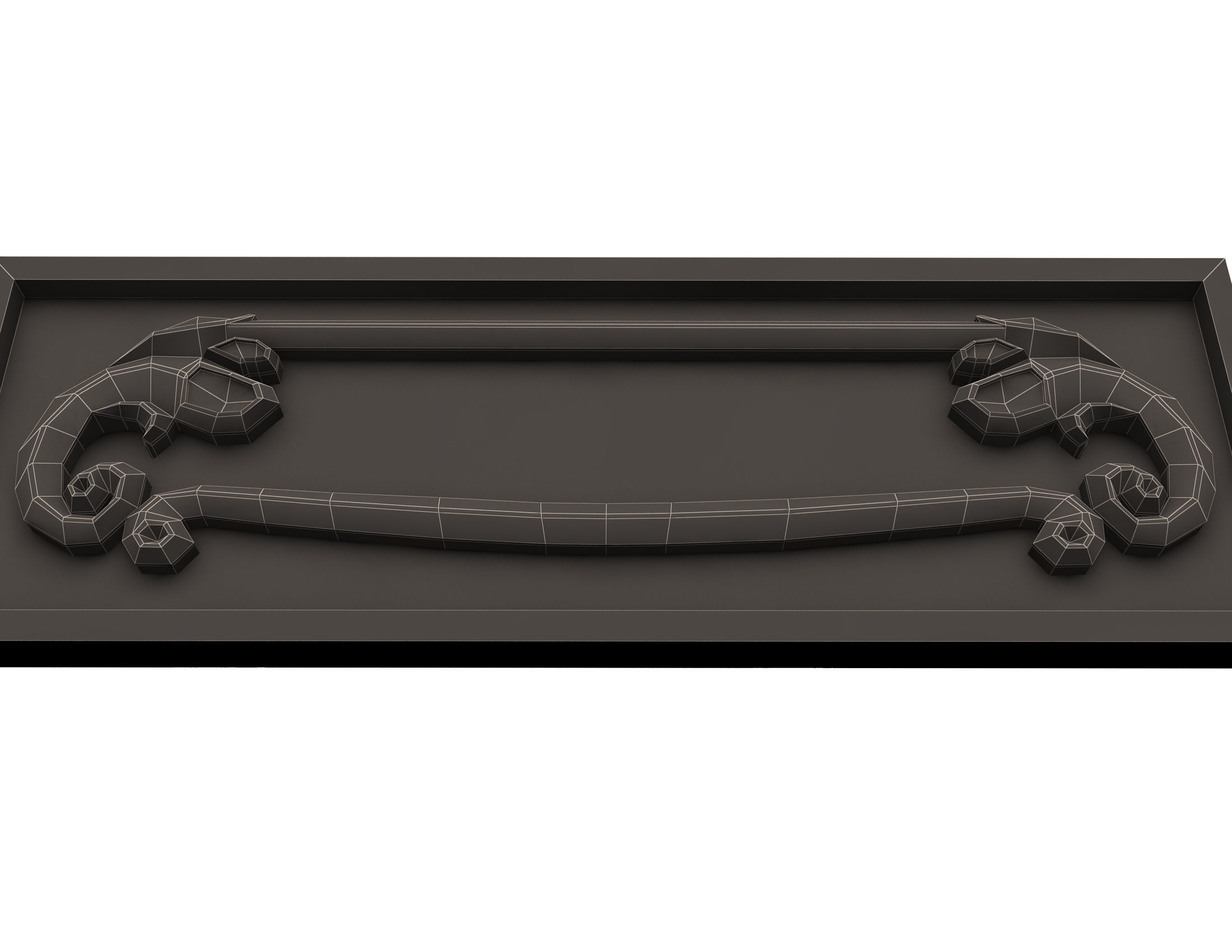 Kitchen Cabinet Door Classic 3 Low-poly 3D model_11