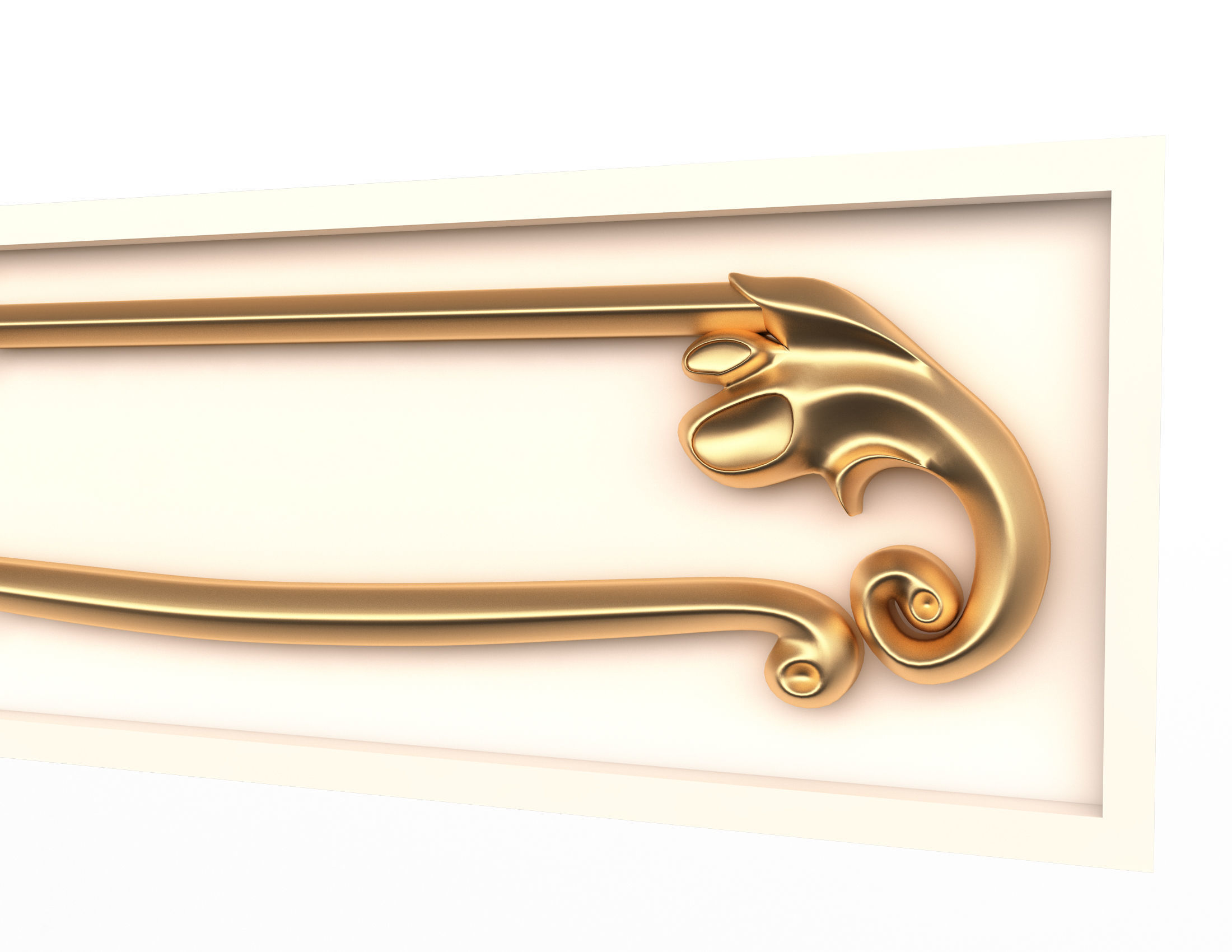 Kitchen Cabinet Door Classic 3 Low-poly 3D model_2