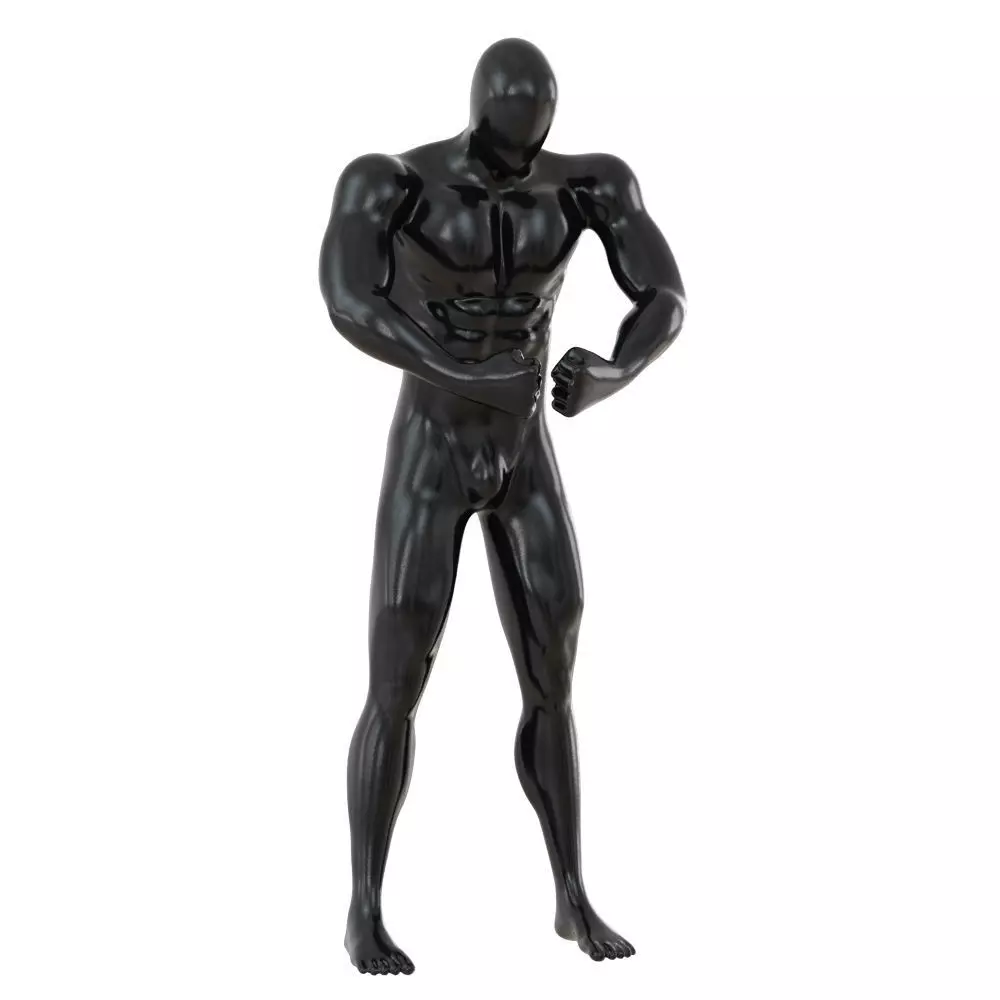 Abstract fitness mannequin with muscles 159 3D model_0