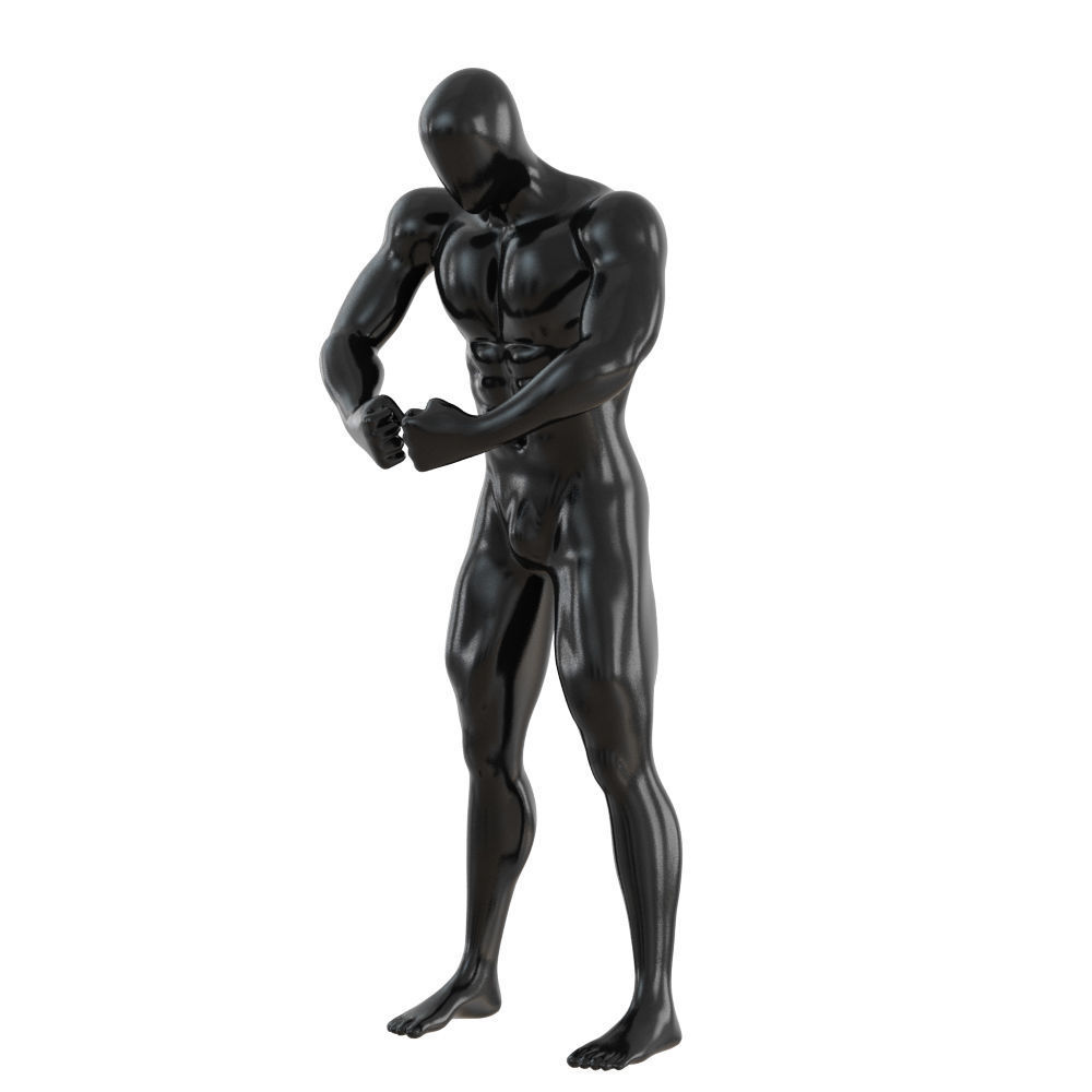 Abstract fitness mannequin with muscles 159 3D model_1