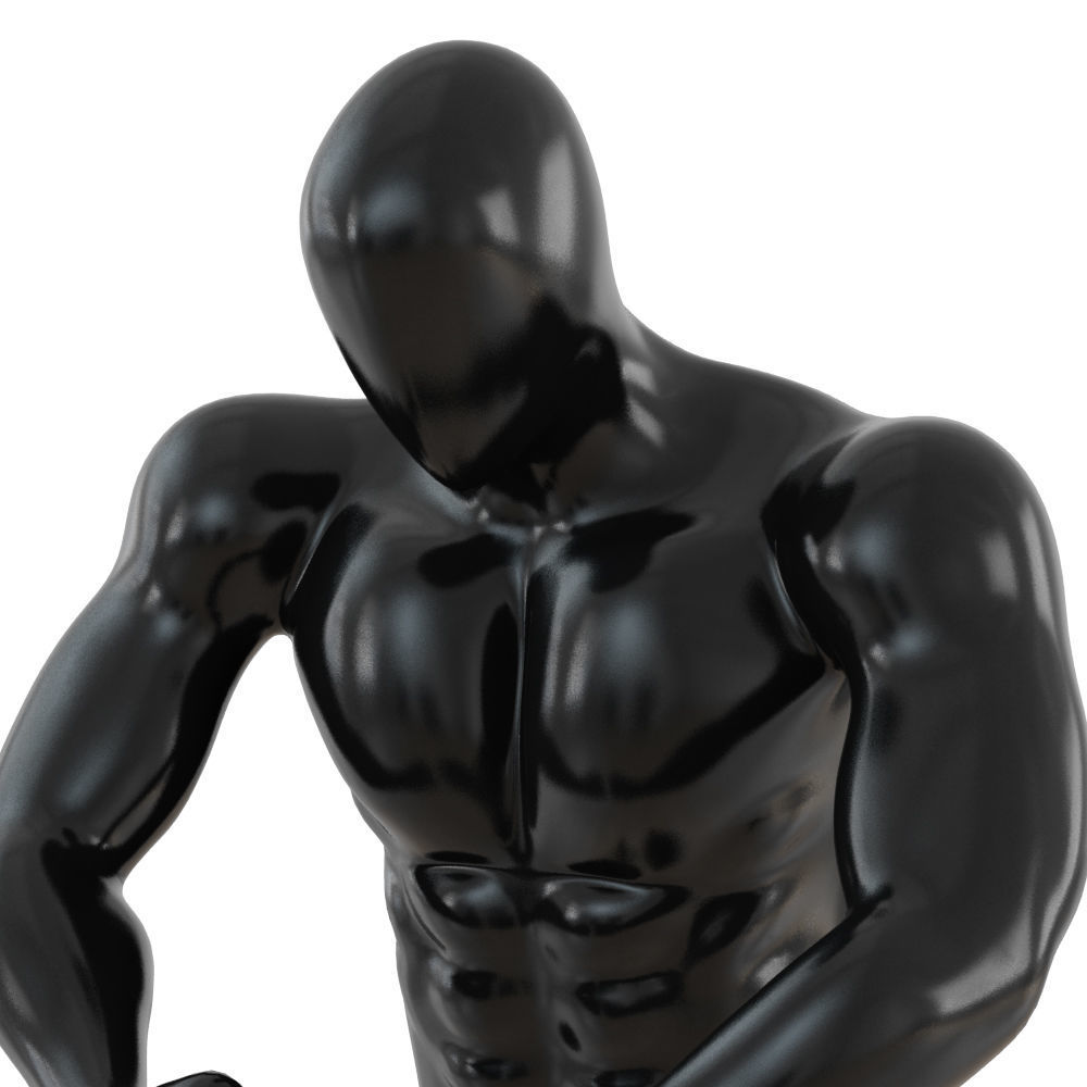 Abstract fitness mannequin with muscles 159 3D model_5
