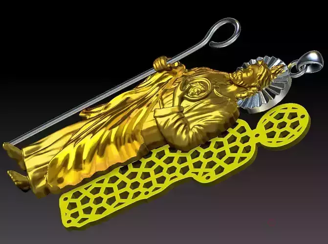 PENDANT ST JUDE JEWELRY 3D with cap