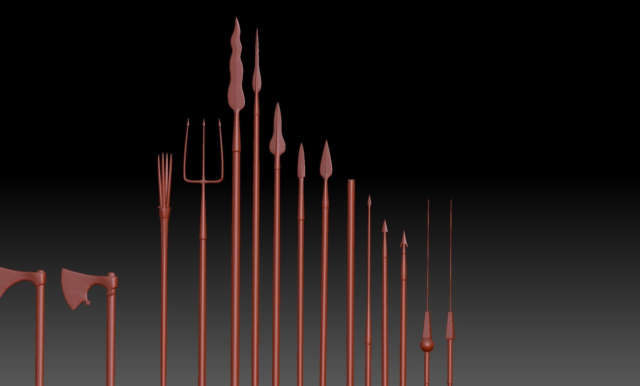 64 Medieval Roman and Ancient Weapons Collection 3D print model_7