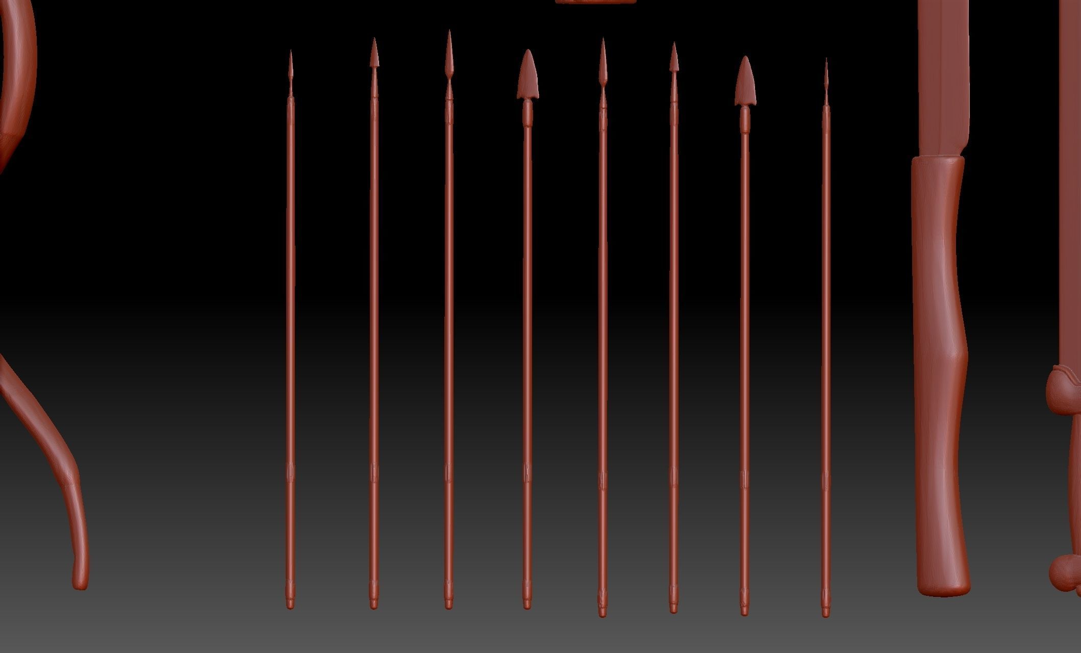 64 Medieval Roman and Ancient Weapons Collection 3D print model_5