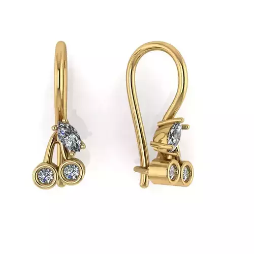 baby earrings cherry 