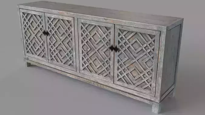 Antigua Four Door Sideboard Distressed Blue