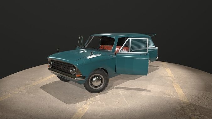 USSR car Moskvich 433 Low-poly 3D model