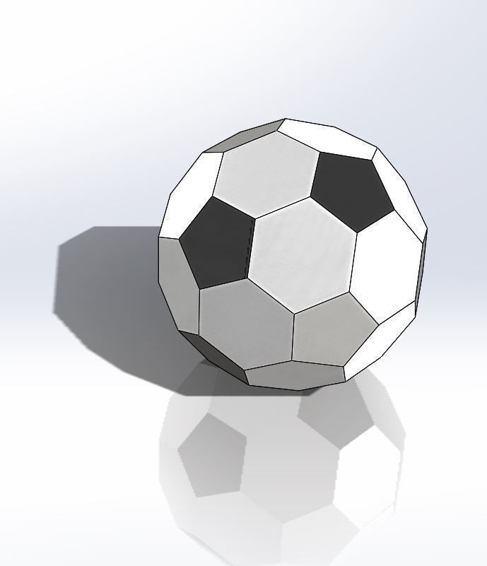 Truncated Icosahedron 3D print model_1
