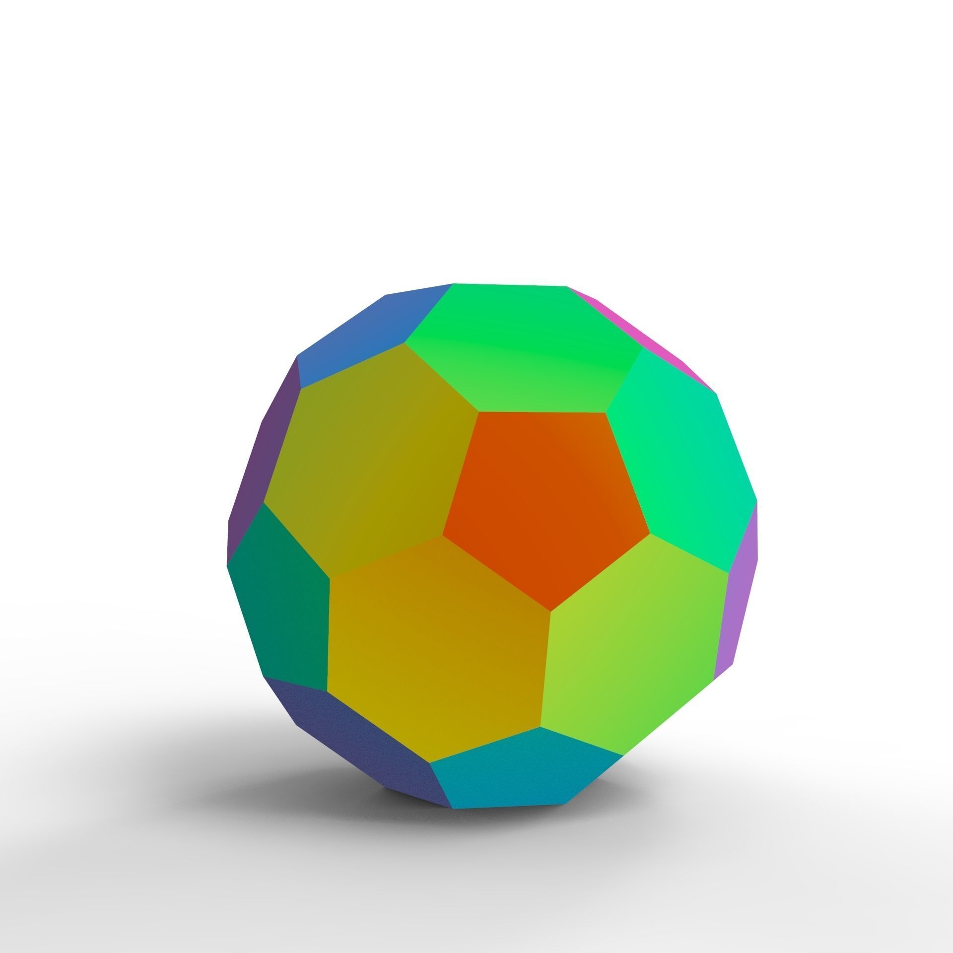 Truncated Icosahedron 3D print model_6
