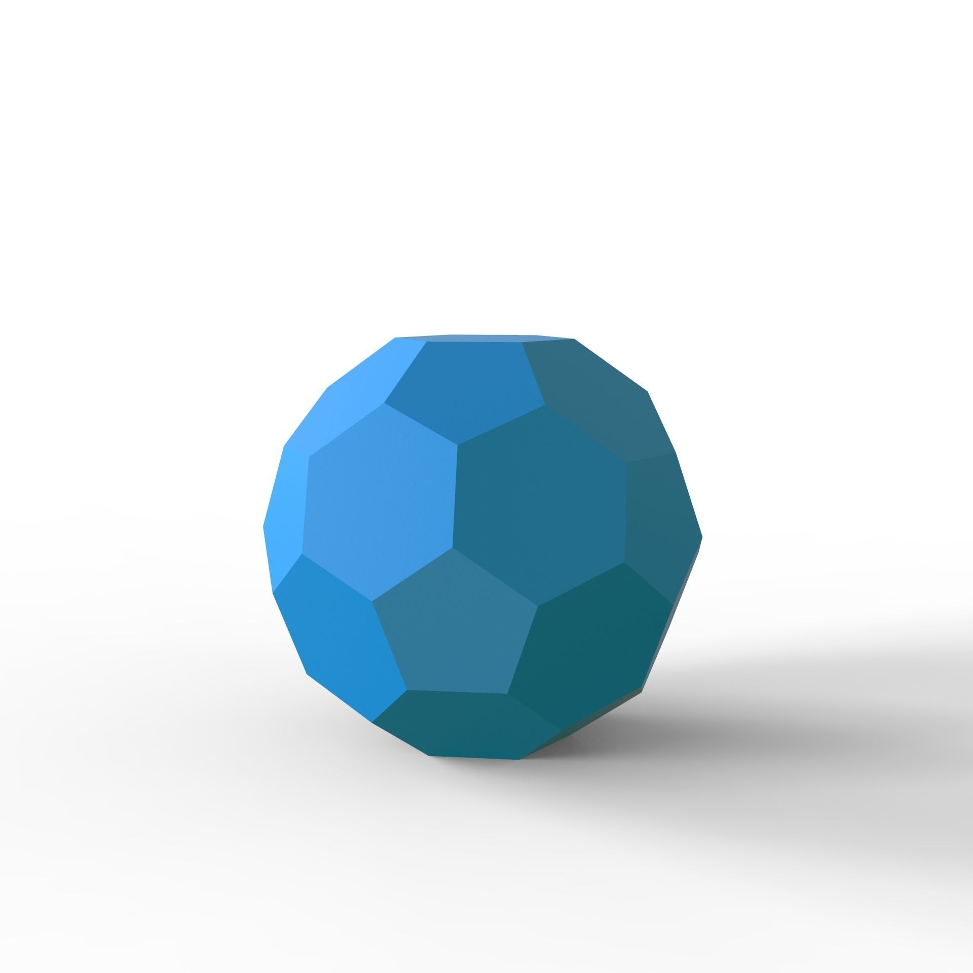 Truncated Icosahedron 3D print model_3
