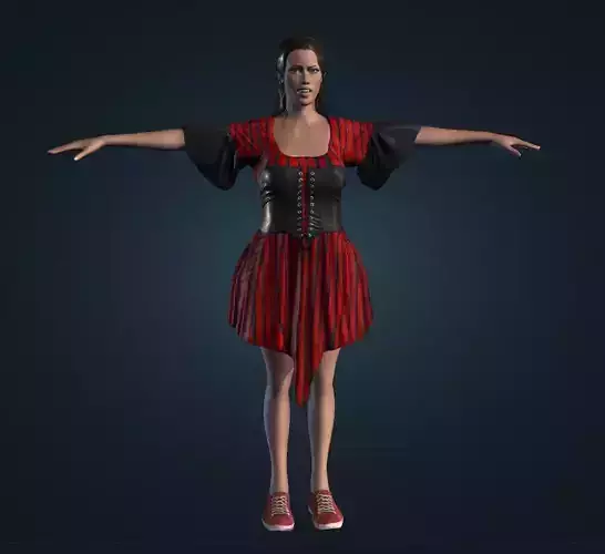 Christal woman in dress