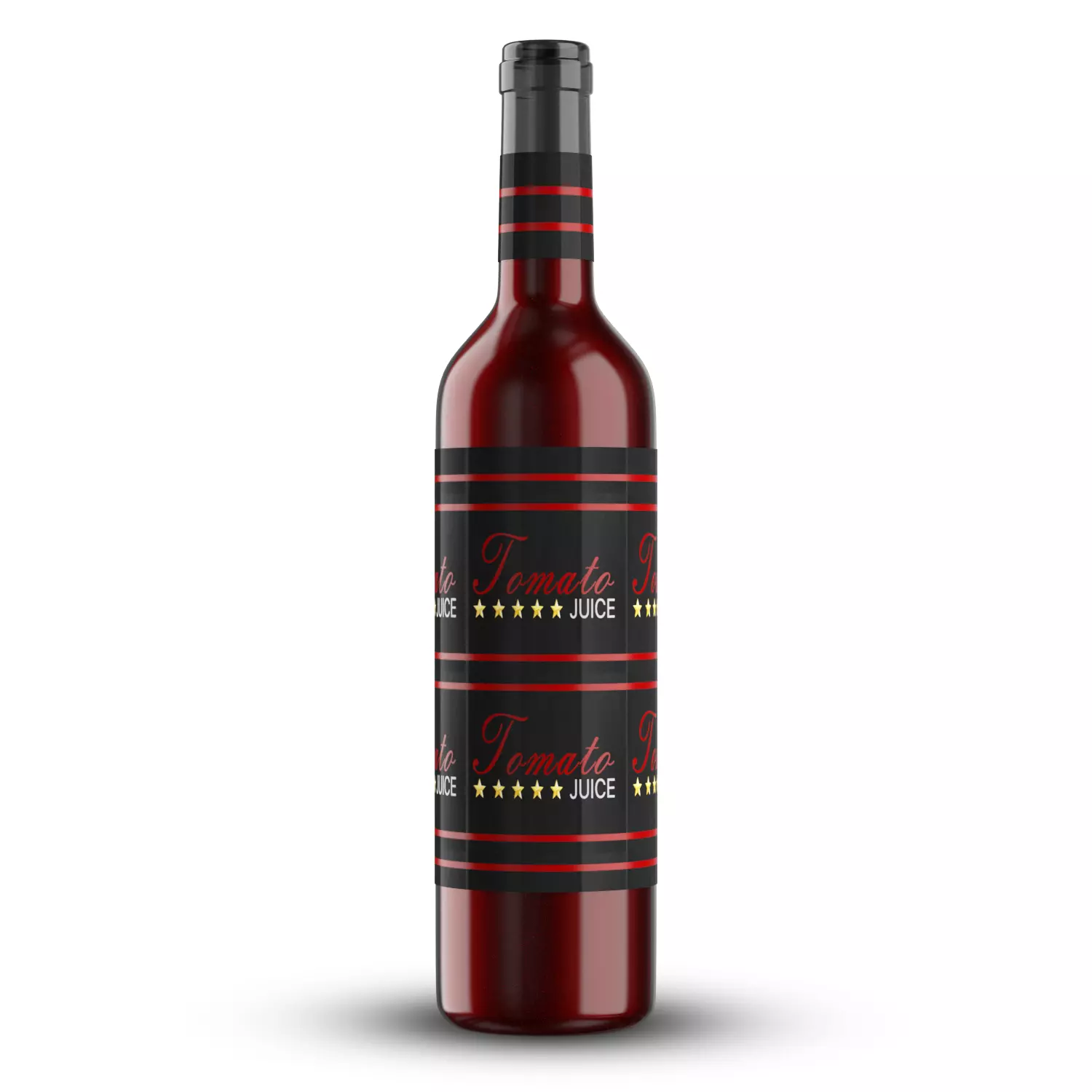 Bottle wine with stripes Free 3D model