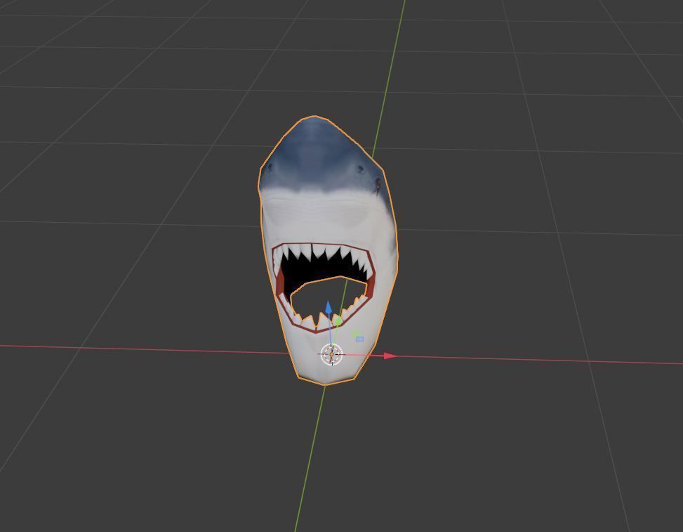 Shark Mask Low-poly 3D model_5