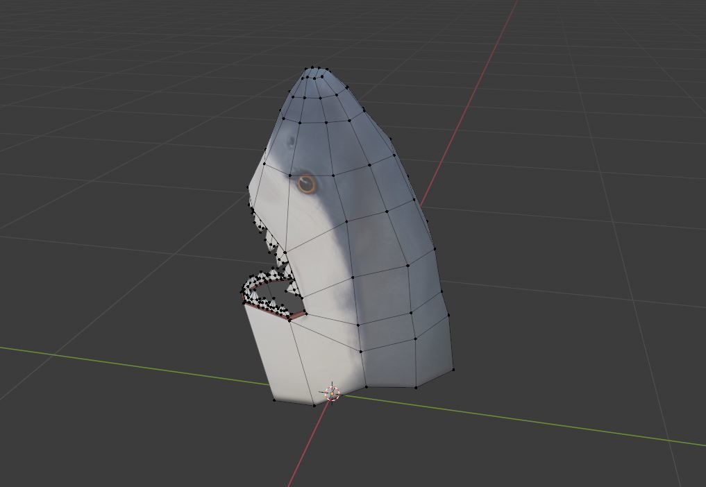 Shark Mask Low-poly 3D model_3