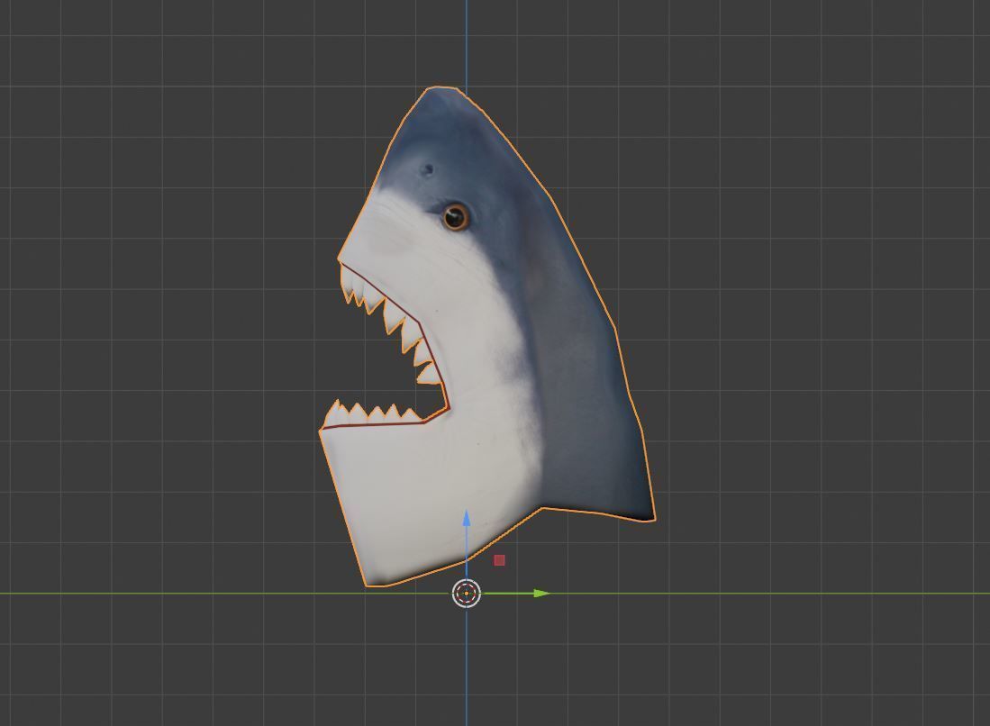 Shark Mask Low-poly 3D model_2