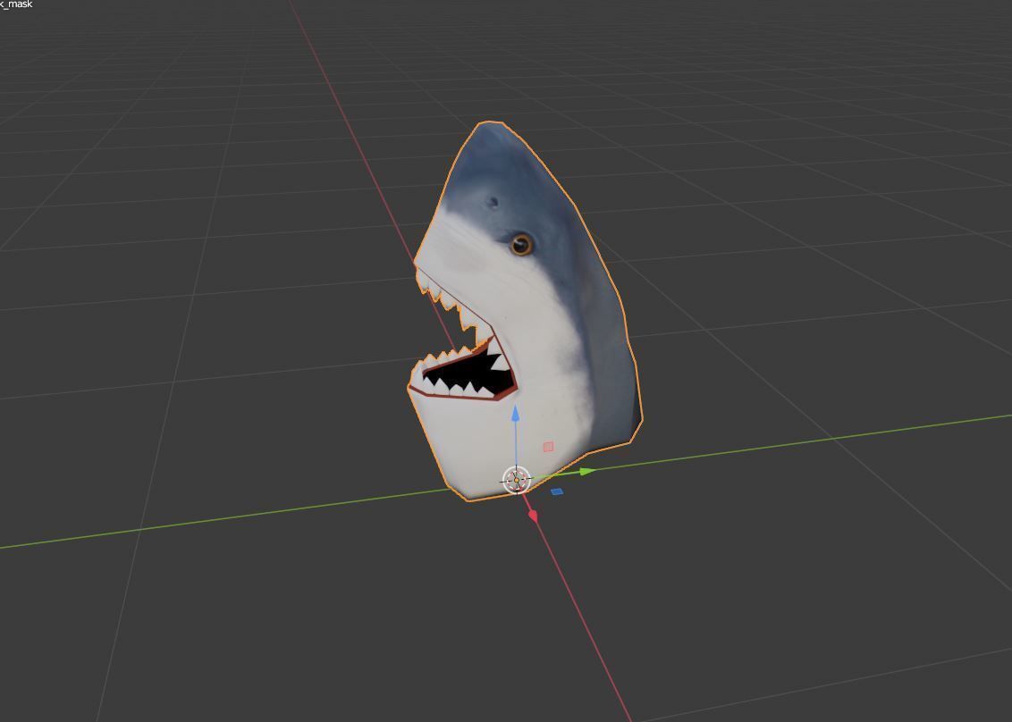 Shark Mask Low-poly 3D model_4