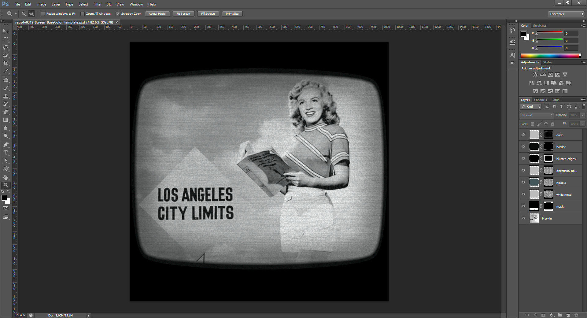 Vintage TV HD Low-poly 3D model_20