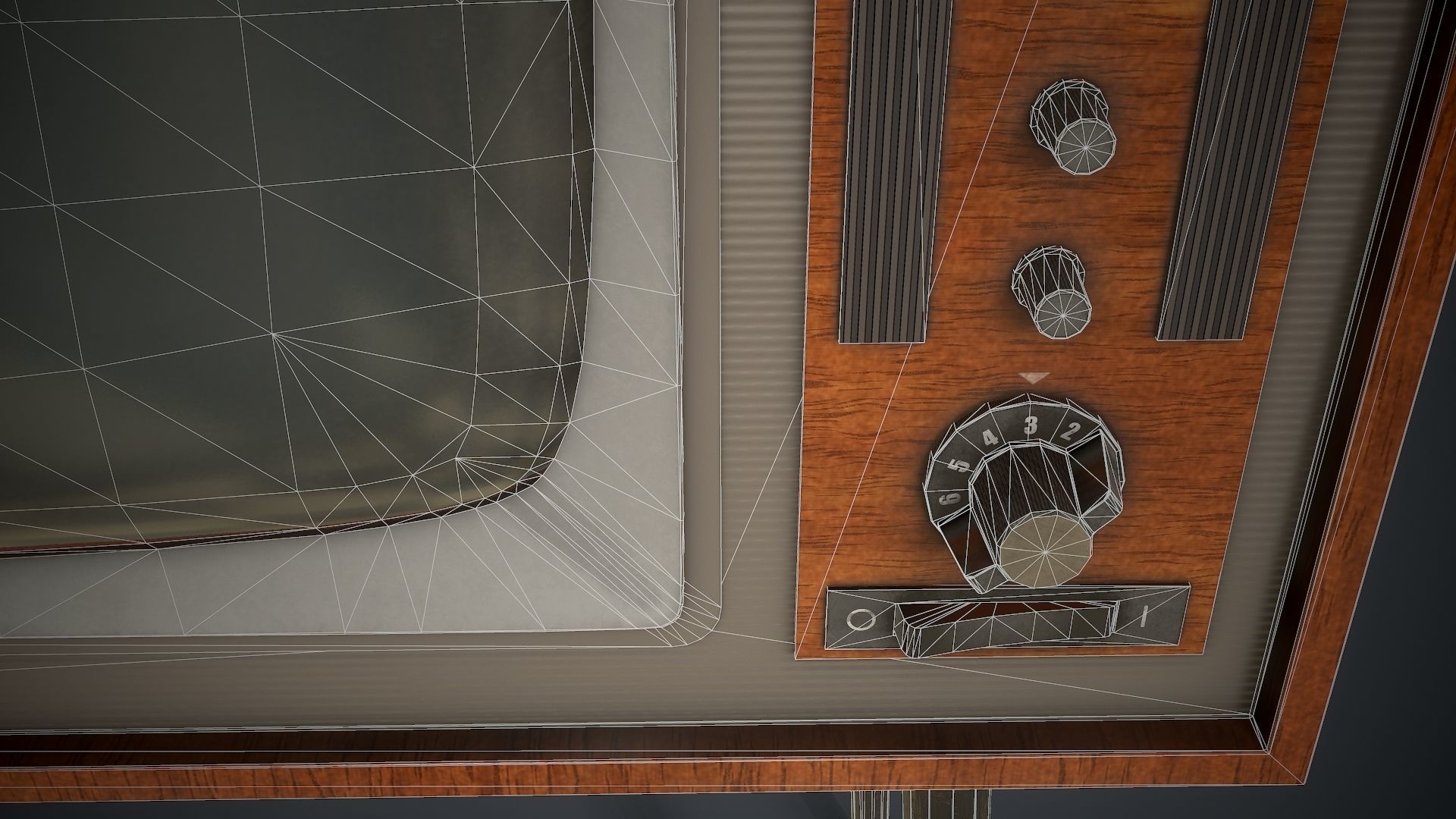 Vintage TV HD Low-poly 3D model_15