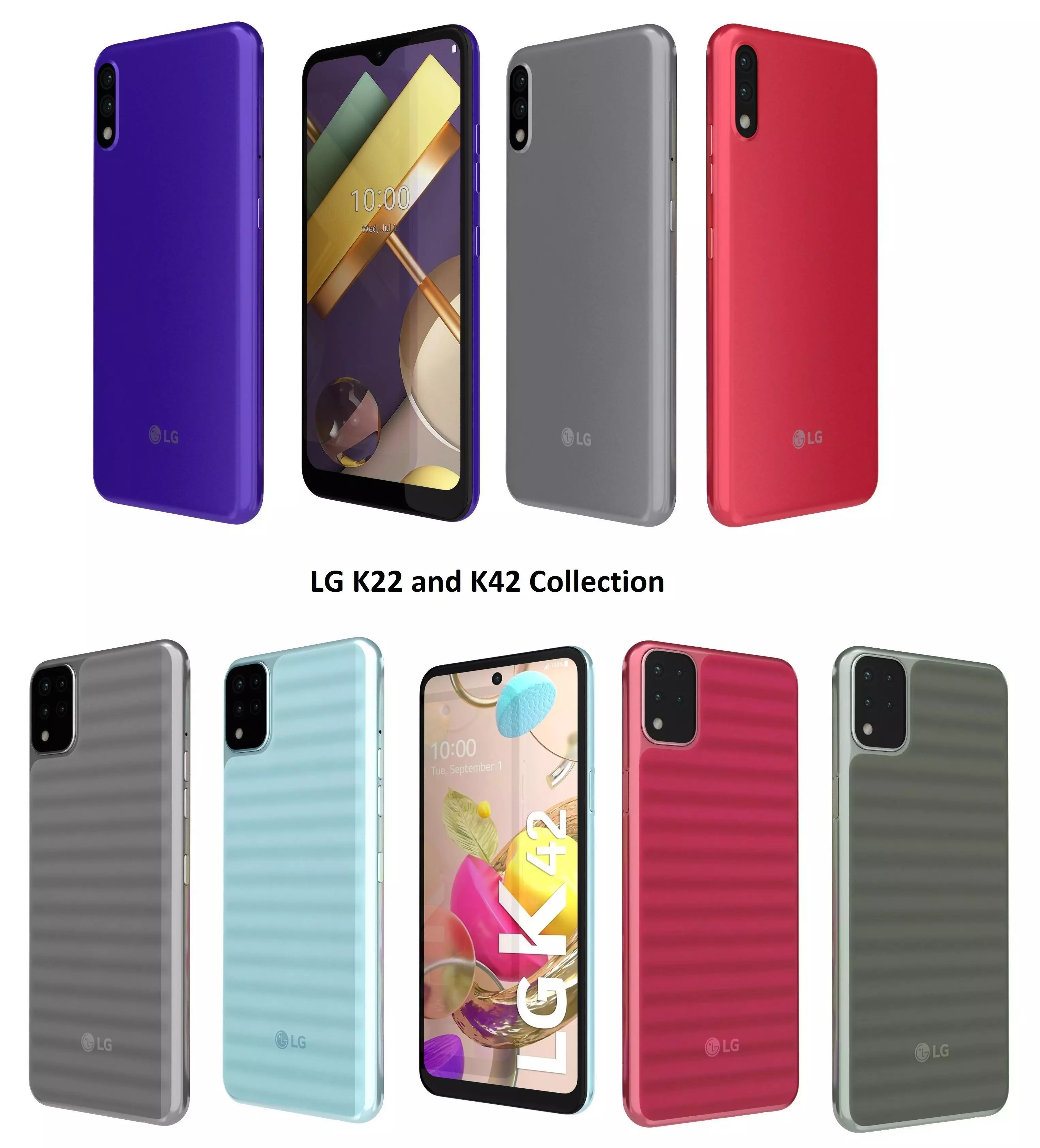 LG K22 and K42 Collection 3D model_0