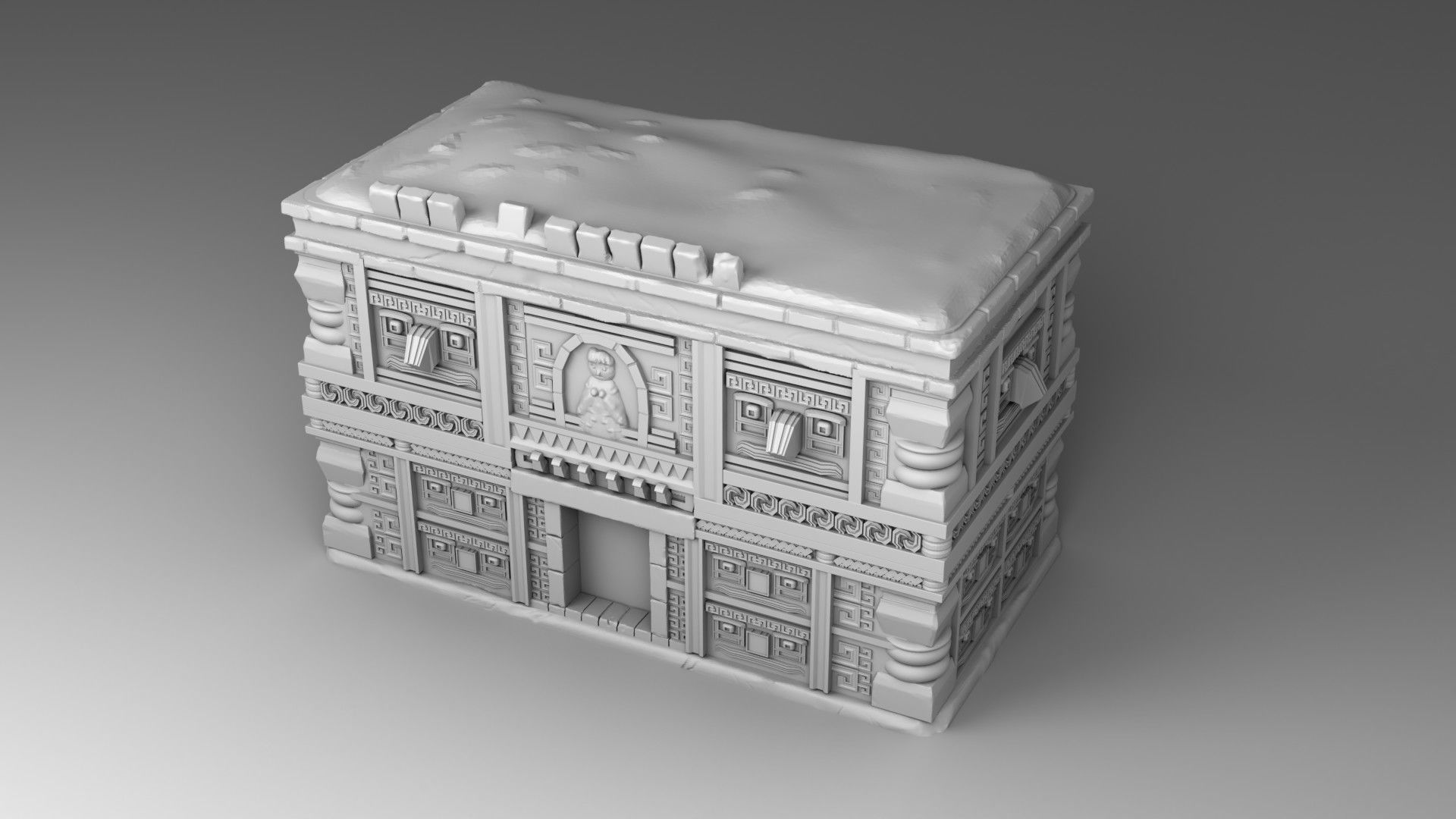 Mayan palace 3D print model_1
