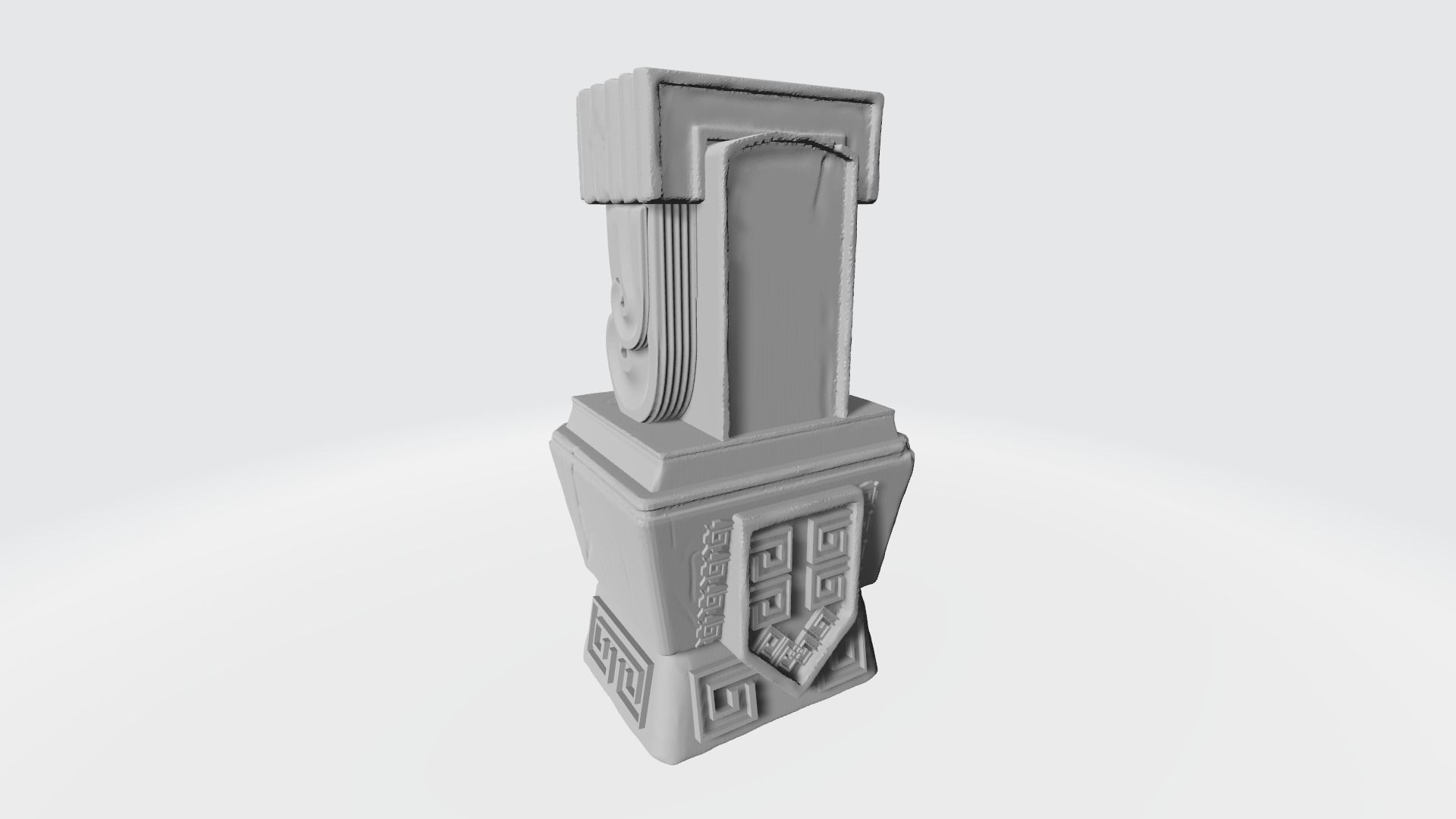 Mayan idol 3D print model_1