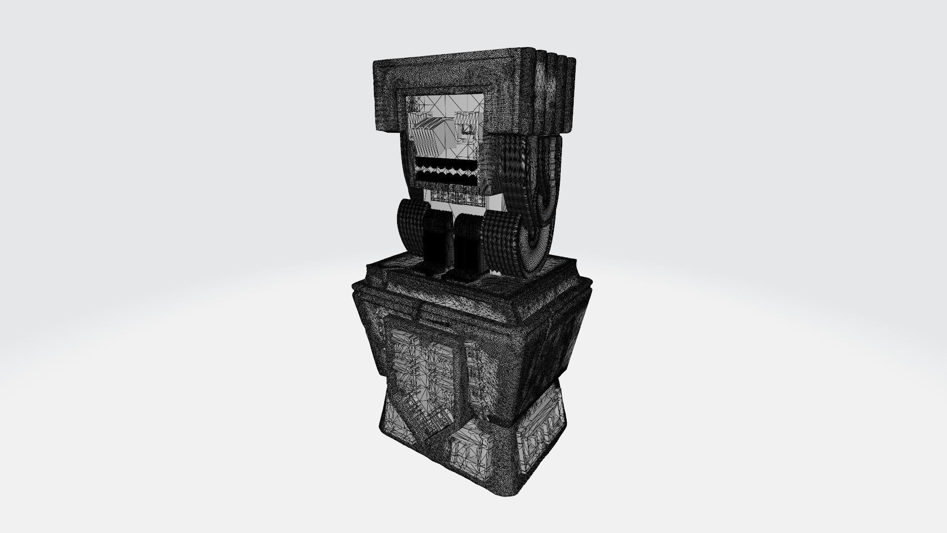Mayan idol 3D print model_2