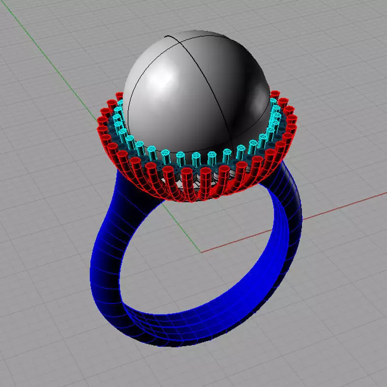 Ring perl thaiti 3D print model AP01 3D print model