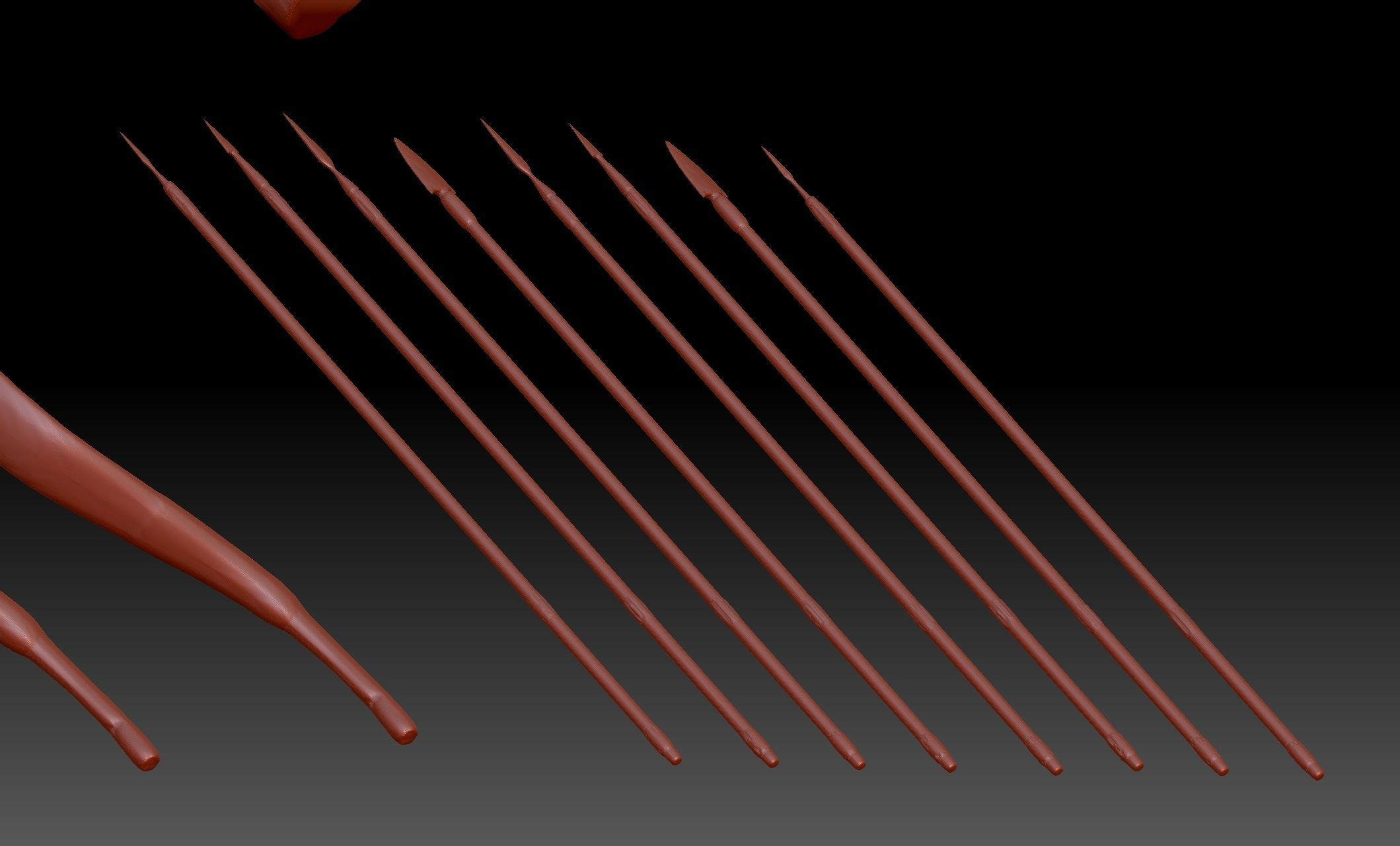 17 Bow Arrows and ranged weapon collection Medieval Roman Archer 3D print model_5