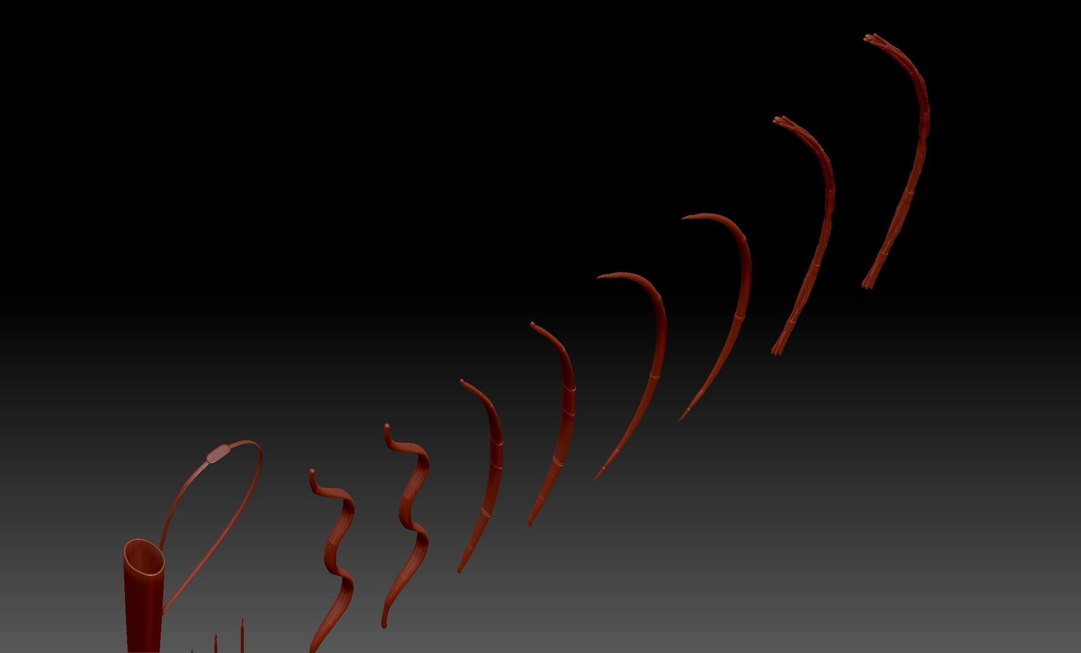 17 Bow Arrows and ranged weapon collection Medieval Roman Archer 3D print model_6