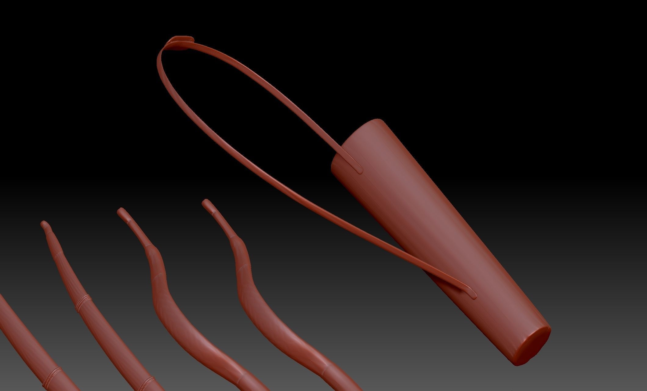 17 Bow Arrows and ranged weapon collection Medieval Roman Archer 3D print model_7