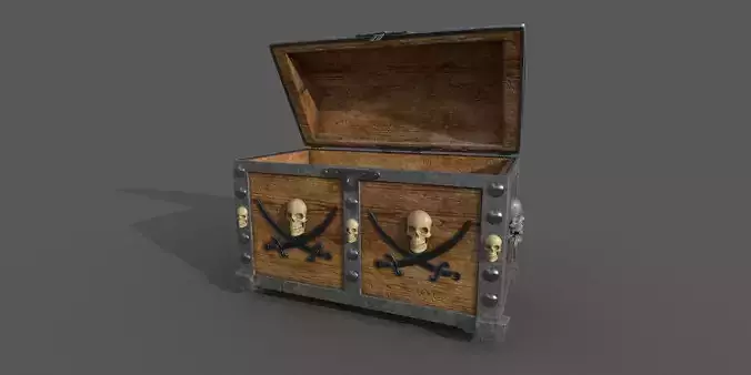 Pirate Treasure Chest 3D model