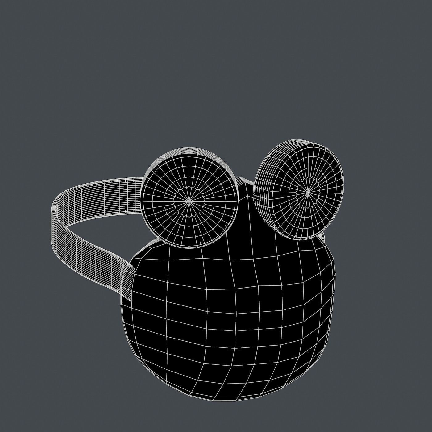 Gas mask helmet 3d model scifi Low-poly  Low-poly 3D model_7