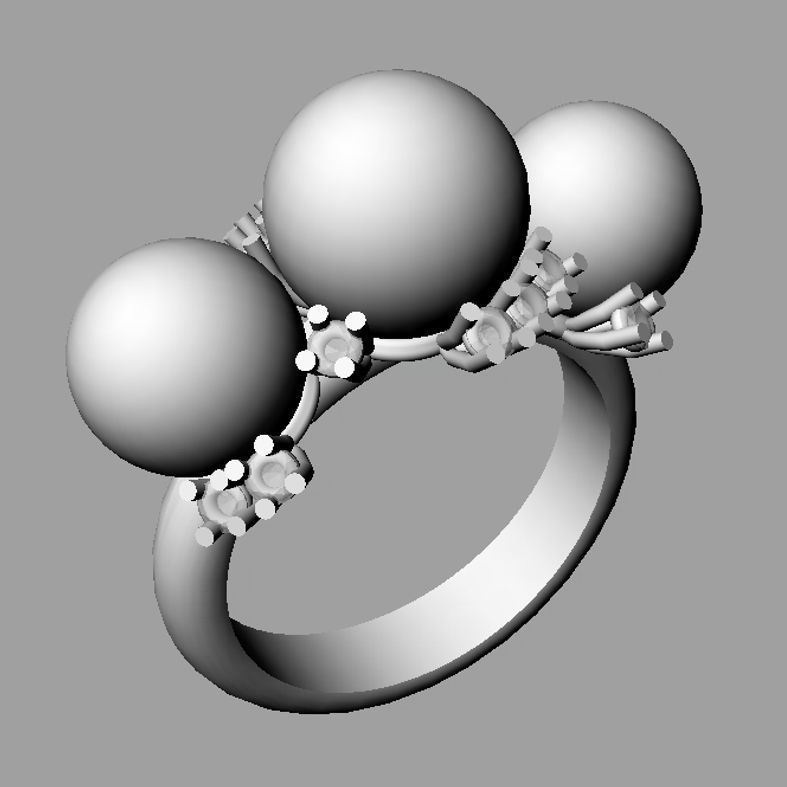 Ring perl thaiti 3D print model AP02 3D print model_3