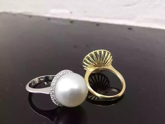 Ring perl anello perla thaiti 3D print model AP04 3D print model